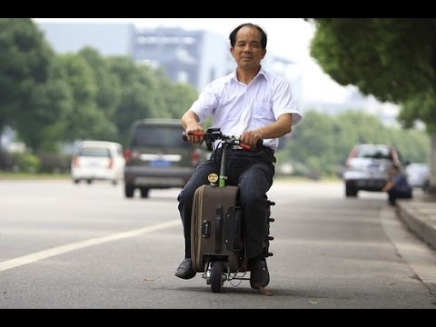 La valise à roulettes scooter électrique!