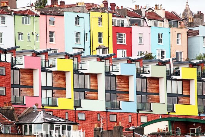 voyage en Angleterre voir les maisons colorées de bristol 