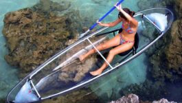 kayak transparent dans les maldives