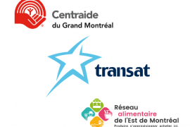 Transat a fait un généreux don de nourriture à Centraide, pour la Grande Boucle Solidaire de l’Est de Montréal