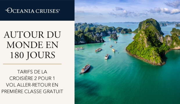 Oceania Cruises dévoile son tour du monde 2024 en 180 jours et 4 itinéraires du grand voyage