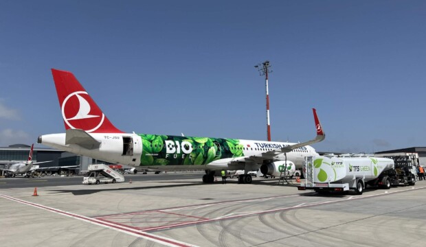 L’avion de Turkish Airlines construit sur le thème du développement durable prend son envol