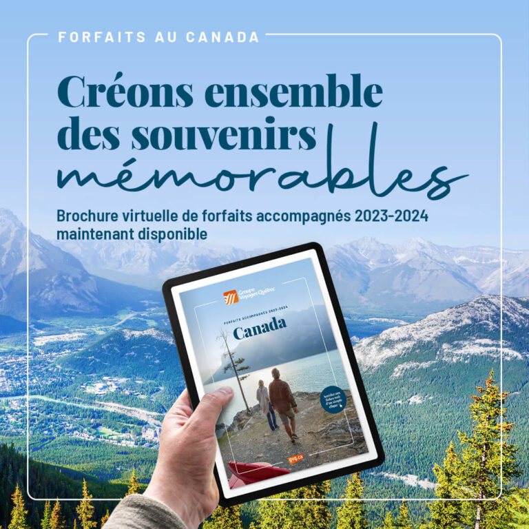 Groupe Voyages Québec (GVQ) présente sa nouvelle brochure des forfaits